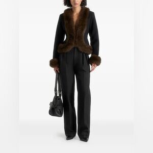 Maniere De Voir sold out fur lined jacket